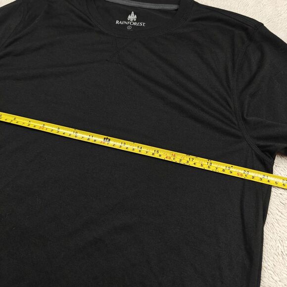Rainforest Long Sleeve T-Shirt Men's L Black Athletic Basic Minimalist - Picture 4 of 5